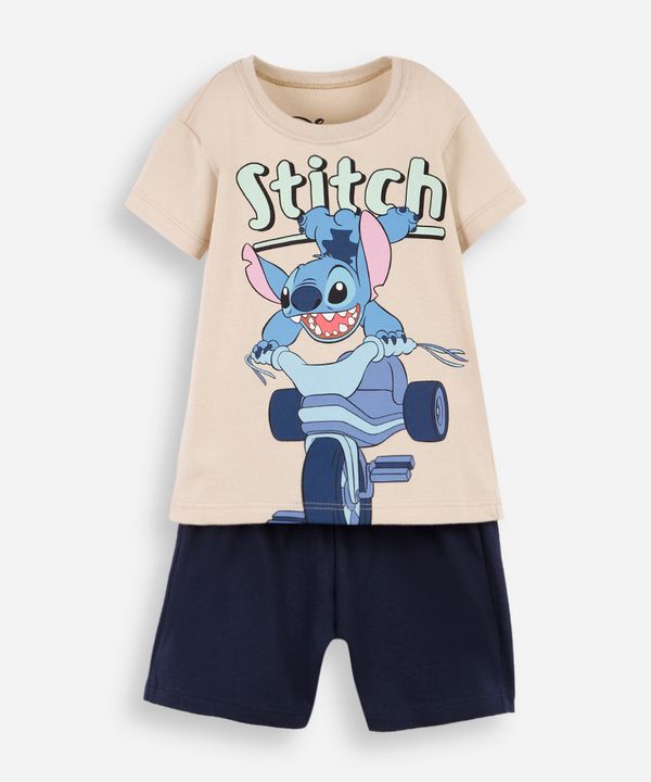 conjunto infantil curto stitch colorido 2