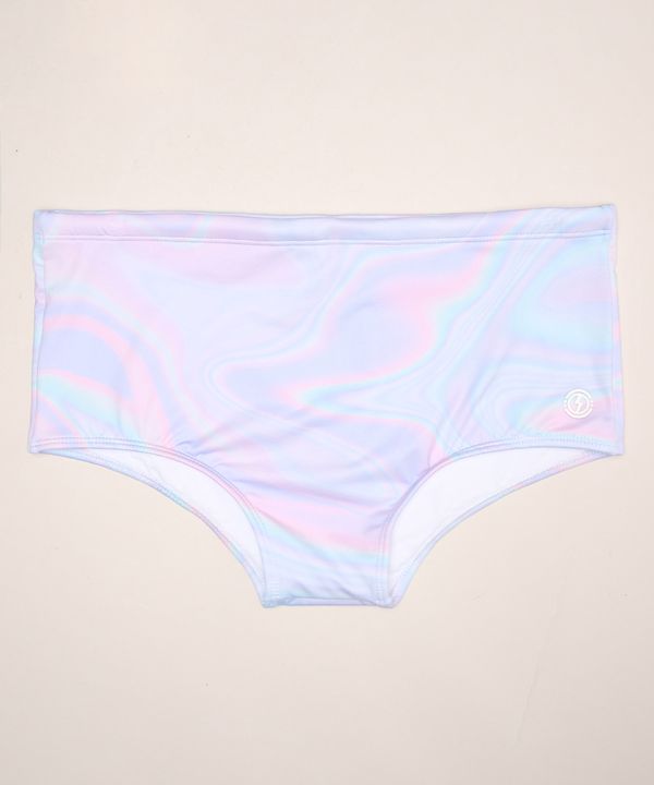 Sunga Masculina Tradicional Estampada Holográfica com Proteção UV50+ Lilás P