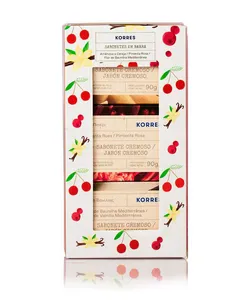 Kit Sabonetes Amêndoa E Cereja 90G + Pimenta Rosa 90G + Flor De Baunilha Mediterrânea 90G Korres único Único
