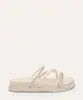 sandália flatform infantil com strass off white 29-30