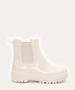 bota infantil chelsea emborrachada off white 29-30