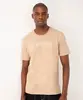 camiseta de algodão lucky manga curta bege claro M