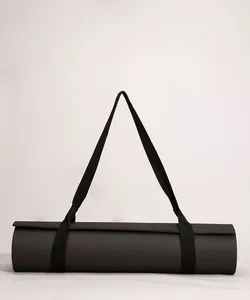 tapete esportivo texturizado para yoga preto Único