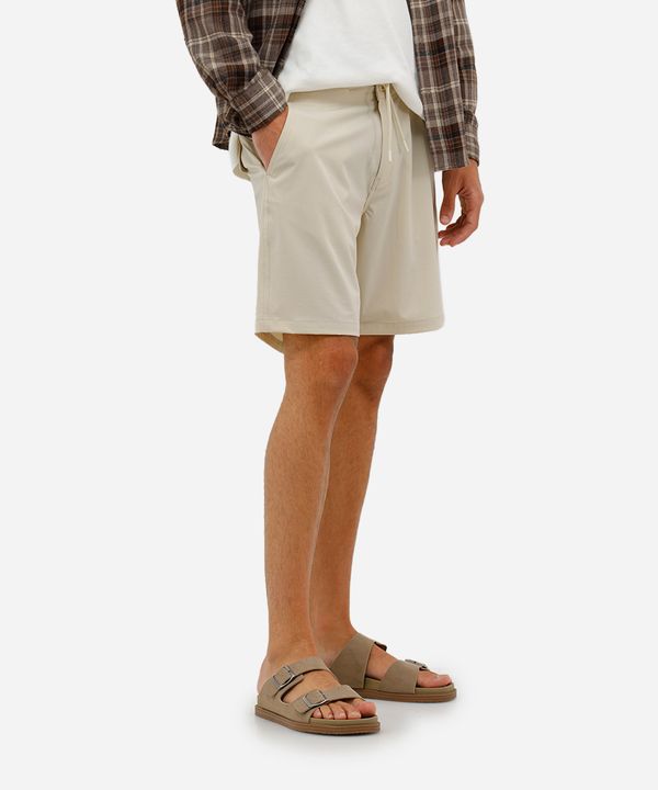 short masculino boardshort walk com cintura ajustável bege 40