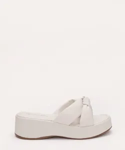 tamanco plataforma com nó via uno off white 35