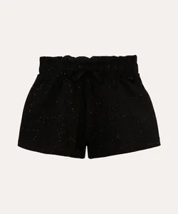 short clochard infantil com glitter preto 2