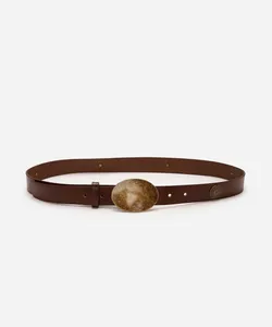 cinto feminino boho medalhas marrom 105CM