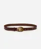 cinto feminino boho medalhas marrom 85CM