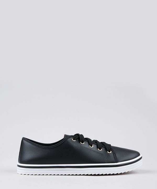 Tênis Feminino Moleca com Listra Preto 39
