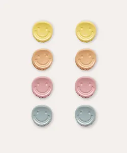 kit de 8 presilhas de cabelo infantil smile colorida UNICO