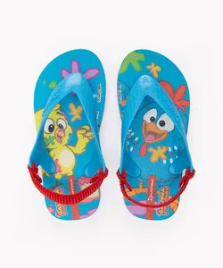 chinelo infantil galinha pintadinha com elástico ipanema azul 23-24