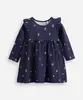 vestido infantil de algodão floral azul 3