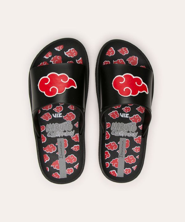 chinelo infantil slide naruto ipanema preto 30