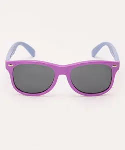 óculos de sol infantil quadrado com proteção uv roxo Único