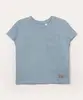 camiseta infantil de algodão com bolso azul claro 1