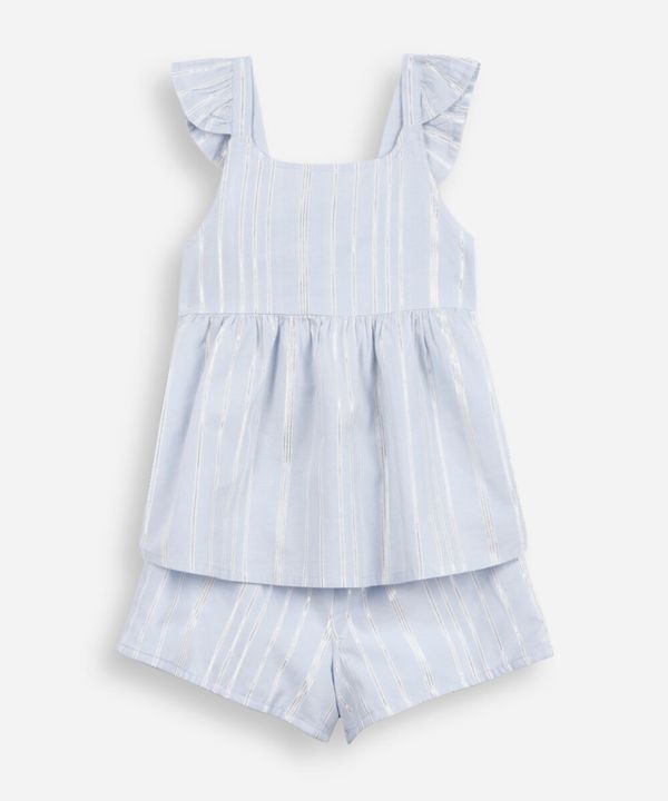 conjunto infantil curto listrado azul 1