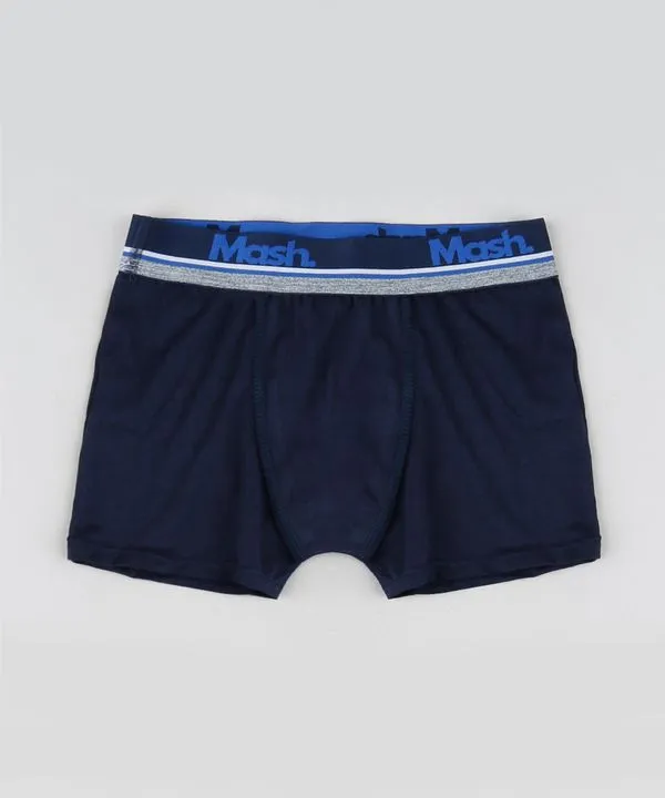 Cueca Boxer Masculina Mash em Microfibra Azul Marinho GG