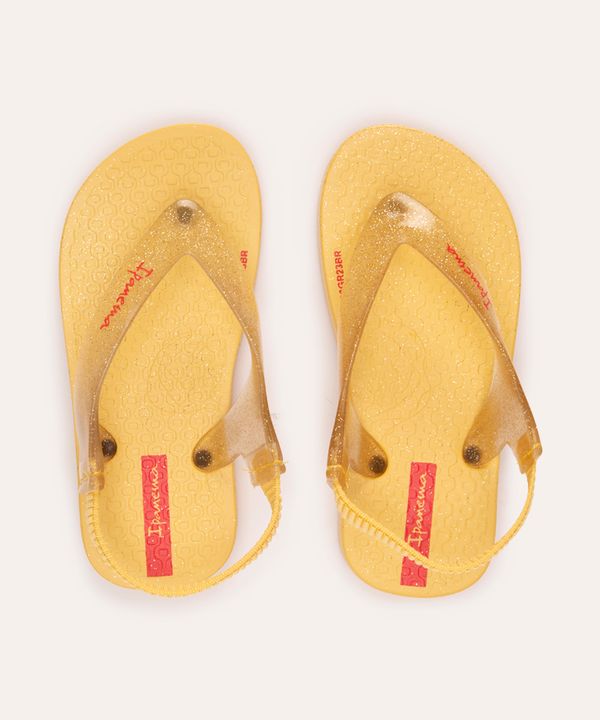 chinelo infantil glitter Ipanema amarelo 19