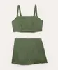 conjunto de viscose juvenil cropped e short saia verde 16
