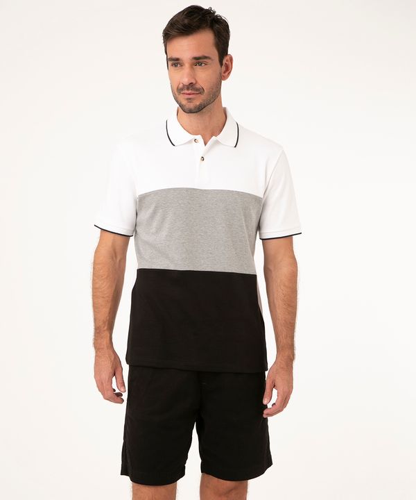 bermuda reta de sarja com cordão - preto M