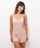 shortdoll de lurex com renda rosa PP