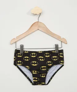 Sunga Infantil Tradicional Batman com Proteção UV50+ Preta 10