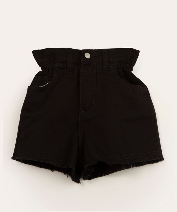short infantil clochard de sarja preto 10