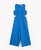 macacão de viscose infantil com recortes azul 12