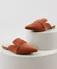 Mule Feminino Via Uno Bico Fino em Suede Cobre 35