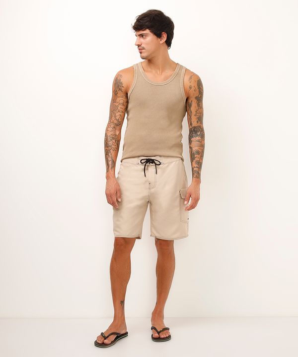short boardshort cargo bege 40