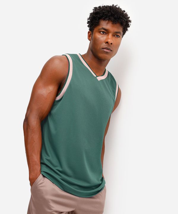 regata basquete masculina esportiva verde M