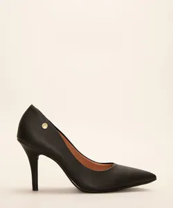 scarpin feminino bico fino salto fino alto vizzano preto 33