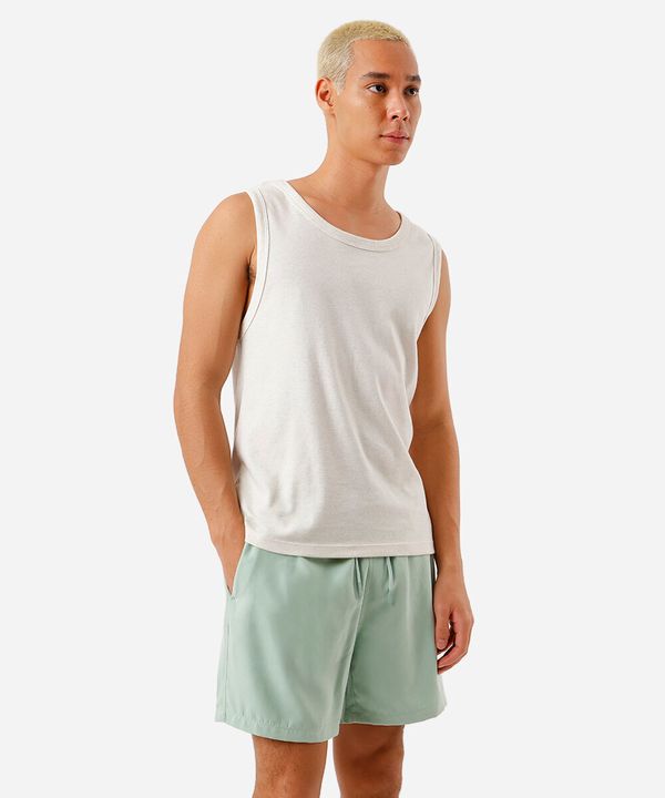 bermuda masculina em suede com bolsos elástico e cordão verde P