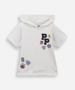 blusa infantil de moletinho com capuz patrulha canina cinza 1