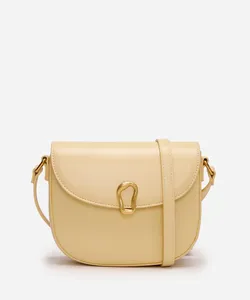 bolsa estruturada com fivela orgânica amarela UNICO
