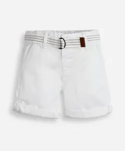 bermuda infantil de sarja com cinto off white 5