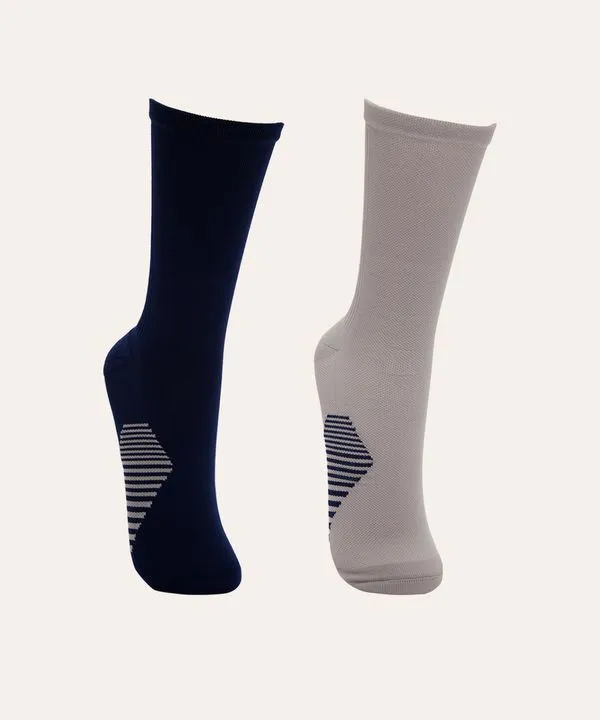 kit de 2 meias cano longo esportiva colorido 39-43