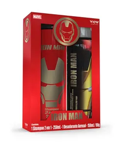 Kit Infantil Marvel Shampoo 2 em 1 e Desodorante 150ml Homem de Ferro - 1 Unidade Único