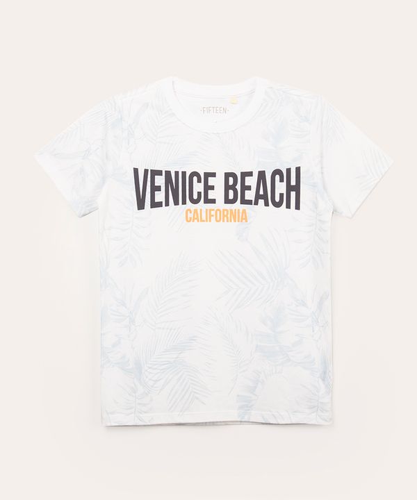 camiseta juvenil manga curta folhagem off white 16