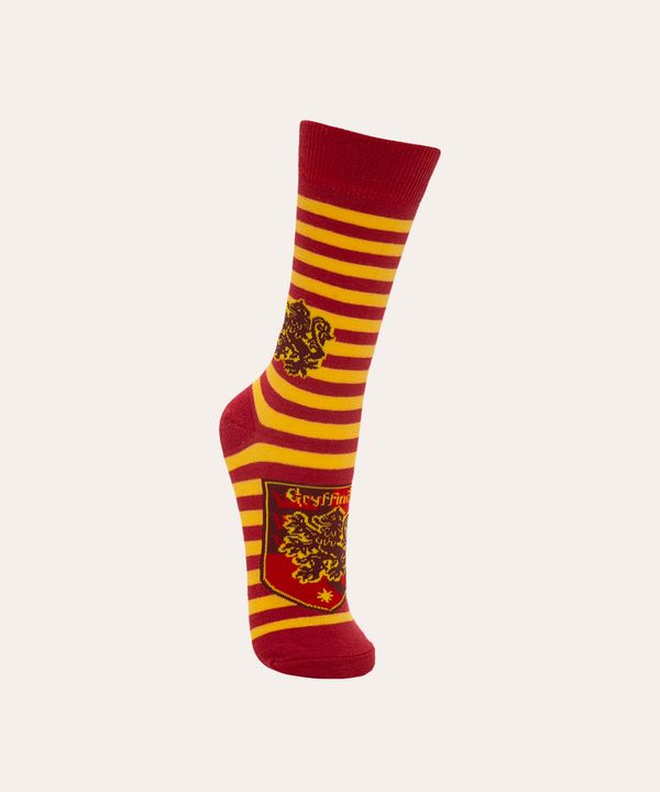 meia cano alto harry potter vermelho 37-40