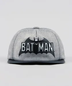 Boné Infantil Batman Aba Reta Cinza M