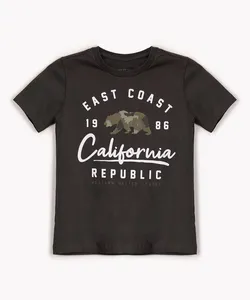 camiseta de algodão infantil manga curta california chumbo 10