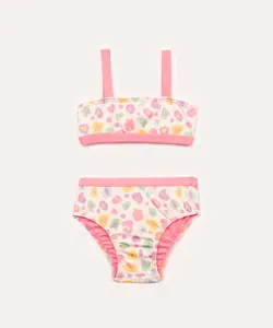 biquíni infantil animal print proteção uv colorido 10