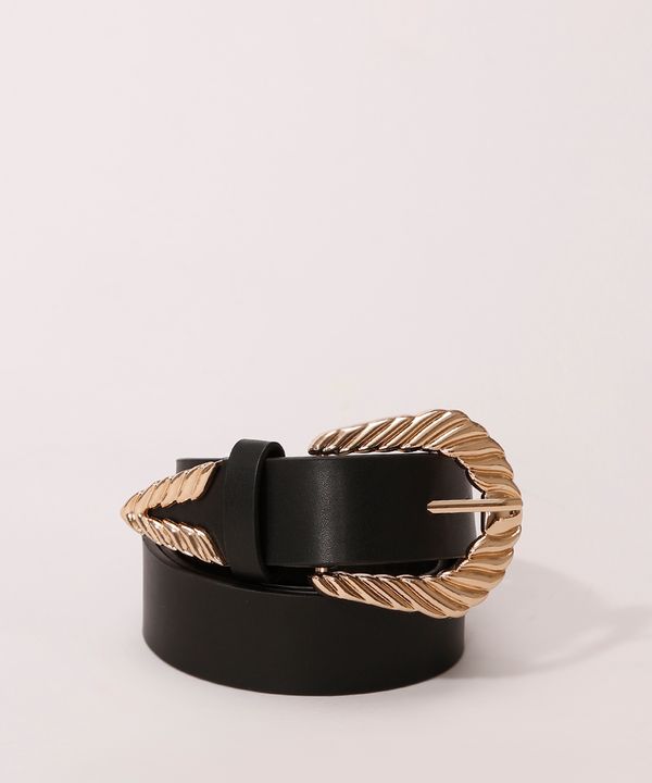 Cinto Médio Western com Ponteira Preto 85CM
