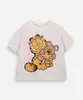 camiseta infantil de algodão garfield off white 8