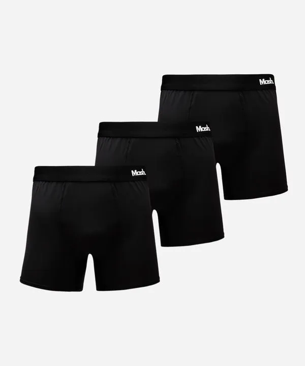 kit de 3 cuecas masculinas boxer mash preta P