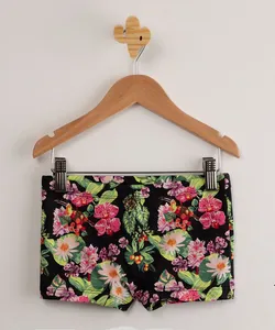 sunga infantil boxer estampada floral com proteção uv50+ além dos mares alter do chão multicor 10