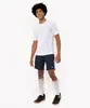 short listrado com bolsos esportivo azul marinho M