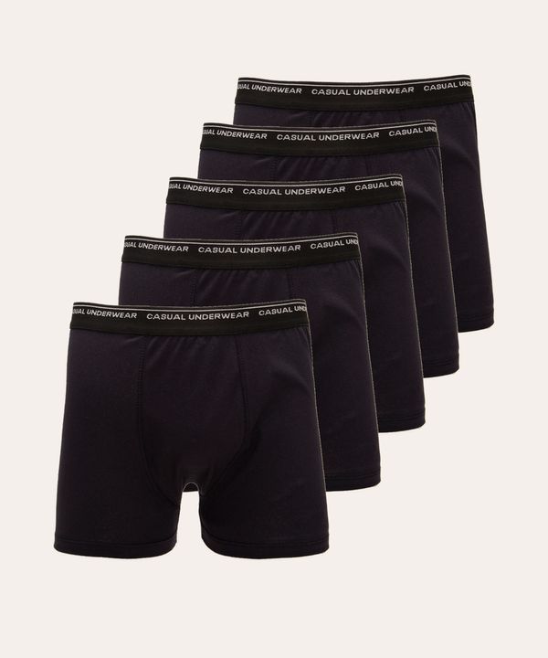 kit de 5 cuecas boxer preto M