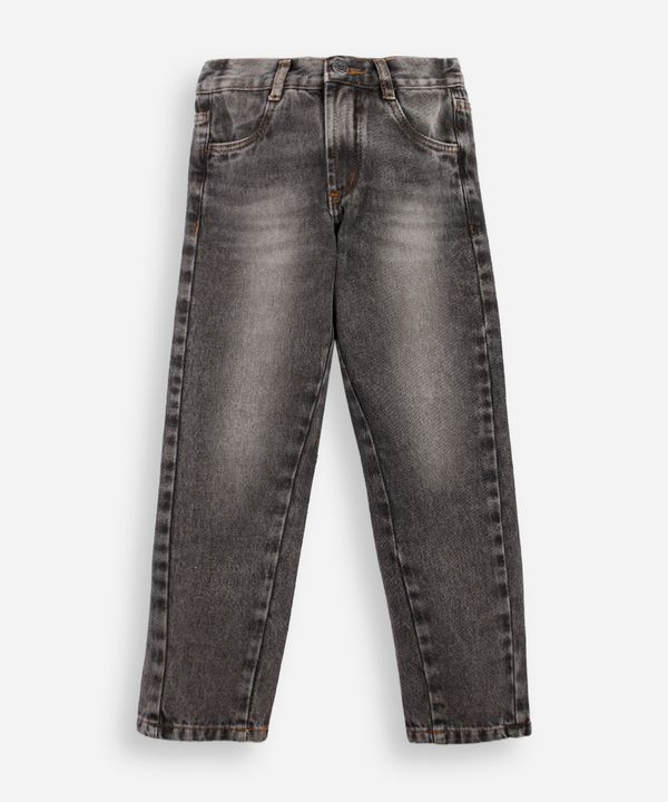 calça infantil jeans reta stone marmorizado cinza 4